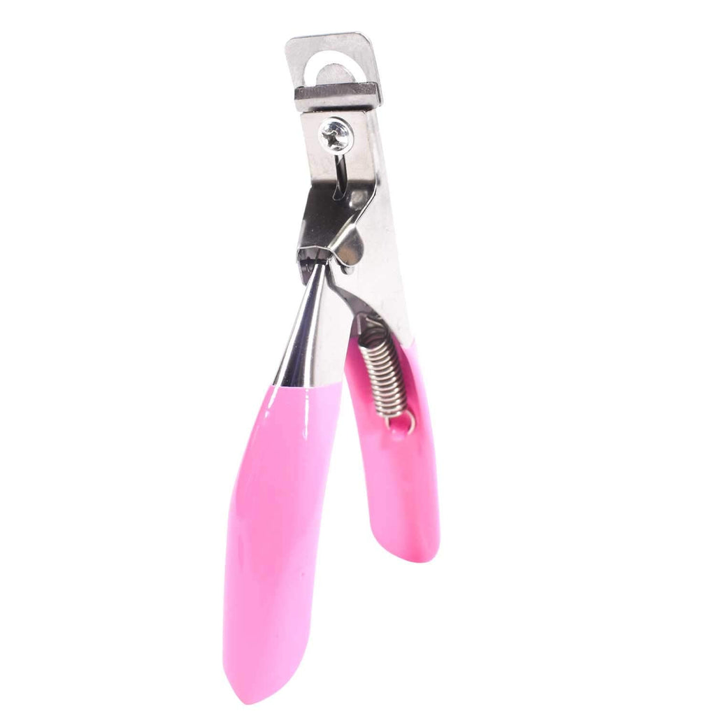 TRIXES Nail Tip Clipper - False Acrylic Nail Cutter - Nail Trimmer - Professional Nail Tip Clippers - False Nails Artificial Gel Nails Shaper - DIY Manicure or Salon Beauty Accessory - Colour Pink - NewNest Australia