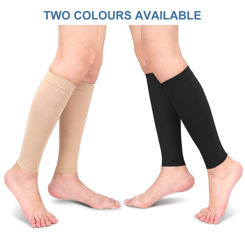 Compression Stocking, Calf Compression Sleeves, Medical Footless Compression Socks Shin Splints Leg Brace 20-30mmHg with Graduated Pressure for Swelling Varicose Veins Calf (Black-L) - NewNest Australia