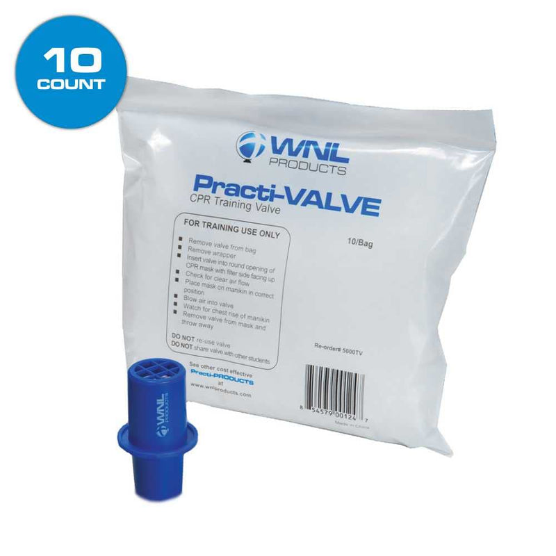 WNL Products 5000TV Practi-Valve CPR Training Valve Fits All WNL Adult Child and Infant Training Masks (10 Valves) 10 - NewNest Australia