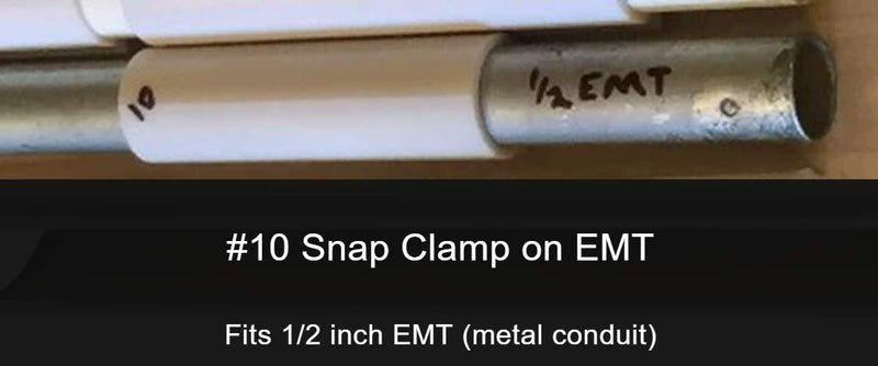 CIRCOPACK 1/2" EMT Standard Grip Snap Clamps for 1/2" EMT metal conduit, Furniture Grade (20 pieces) - NewNest Australia