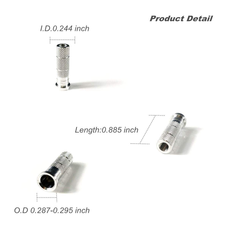 Zhan Yi Aluminum Arrow Inserts 0.244"-.246''/6.2mm for Standard Arrows Compound Recurve Bow (24/50/100 Pack) 100 pack - NewNest Australia