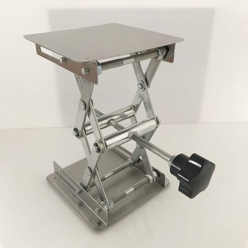 LabZhang 4" x4", Stainless Steel Lab Jack Scissor Stand Platform,Lab Lift Stand Table, Scientific Scissor Lifting Jack Platform,Expandable Lift Height Range 50mm-145mm,Maximum Support Weight 10kg 4X4 - NewNest Australia