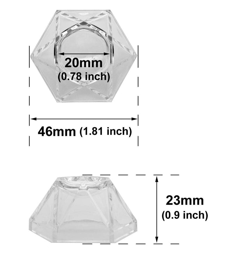 NewNest Australia - Sovenny 5 Pieces Acrylic Hexagon Display Stand Holder for Softball Golf Tennis Ball Baseball Marbles Egg Sphere Puzzle Balls (S) Small 