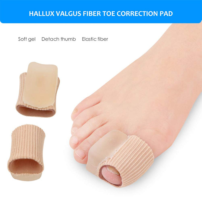 Msling Pack Of 4 Hallux Valgus Correction Toe Separators With Gel Cushion For Hammer Toes And Bunion Big Toe Alignment, Silicone Toe Separator Toe Tube Bandages Pain Relief - NewNest Australia