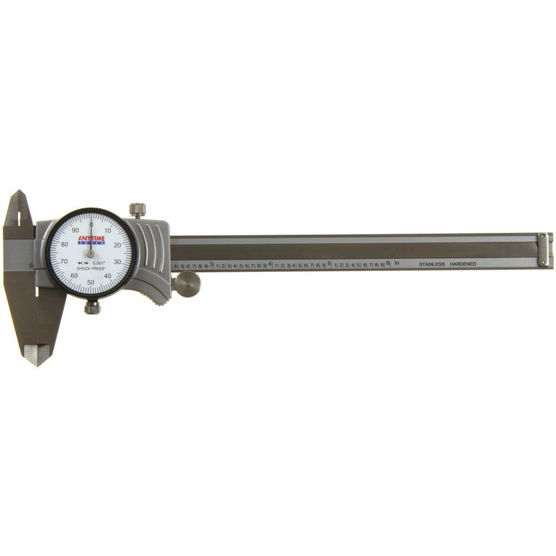 Anytime Tools Premium Dial Caliper 0-6"/0.001" Precision Double Shock Proof Solid Hardened Stainless Steel 6" - NewNest Australia