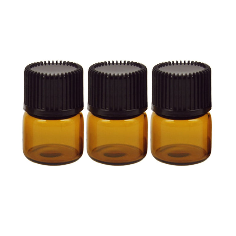 Yizhao Brown Empty Glass Bottles 1 Ml, Sample Glass Bottles With Orifice Reducers For Essential Oil, Aromatherapy, Perfume, Massage, Spa, Fragrances, Chemistry Laboratory - 36 Pieces - NewNest Australia