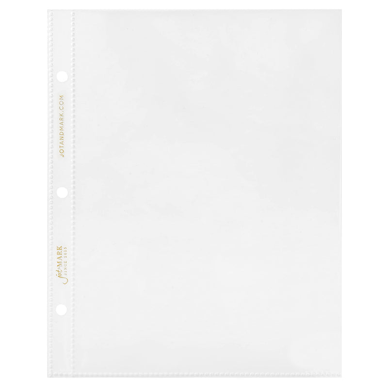 Jot & Mark Recipe Page Protector Sleeves for 3 Ring Binder 8.5x9.5, 25 Count 8.5" x 9.5" 1 Pocket - NewNest Australia