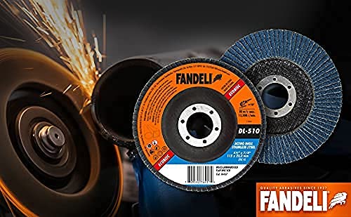 Fandeli Flap Disc - 60 Grit Sanding Grinding Wheel (Pack of 5) - Aluminum Oxide Abrasives Grinder Wheel - Grinding Disc for Paint, Metal, Wood, Stainless Steel & Plastics - 4.5 Inch Grinder Wheels - NewNest Australia