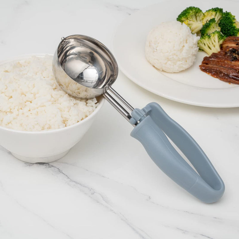 Comfy Grip 3.75 oz Stainless Steel #10 Portion Scoop - with Ivory Ambidextrous Handle - 1 count box - NewNest Australia