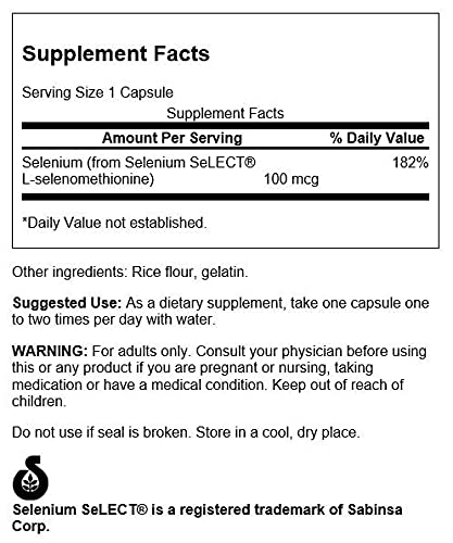 Swanson Selenium (L-Selenomethionine) 100 mcg 300 Capsules - NewNest Australia