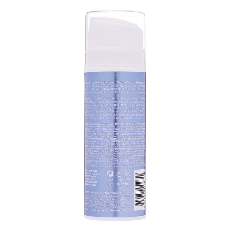 Skinny Tan Coconut Water Serum 145ml | Tanning Serum with Youth Boosting Q10 and Vitamin E | Instant Tan | Coconut And Vanilla Aroma| Cruelty Free & Vegan Skincare for Radiant Natural Glow - NewNest Australia