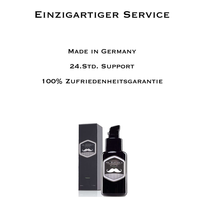 Beard care for men - Mr. Burton's Beard Oil - FRESH - 50 ml beard oil for men for beard care - 100% natural ingredients - premium quality - Made in Germany fresh mint and mild orange 50 ml (pack of 1) - NewNest Australia