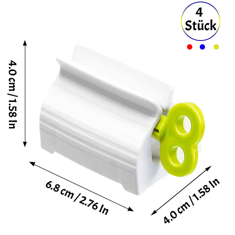 Udqyq 4 Pieces Toothpaste Tube Squeezer/Toothpaste Dispenser, High-Quality Toothpaste Holder, Toothpaste Seat Holder, Tube Press For Ointments, Toothpaste, Hair Dye, Hand Cream And More. - NewNest Australia
