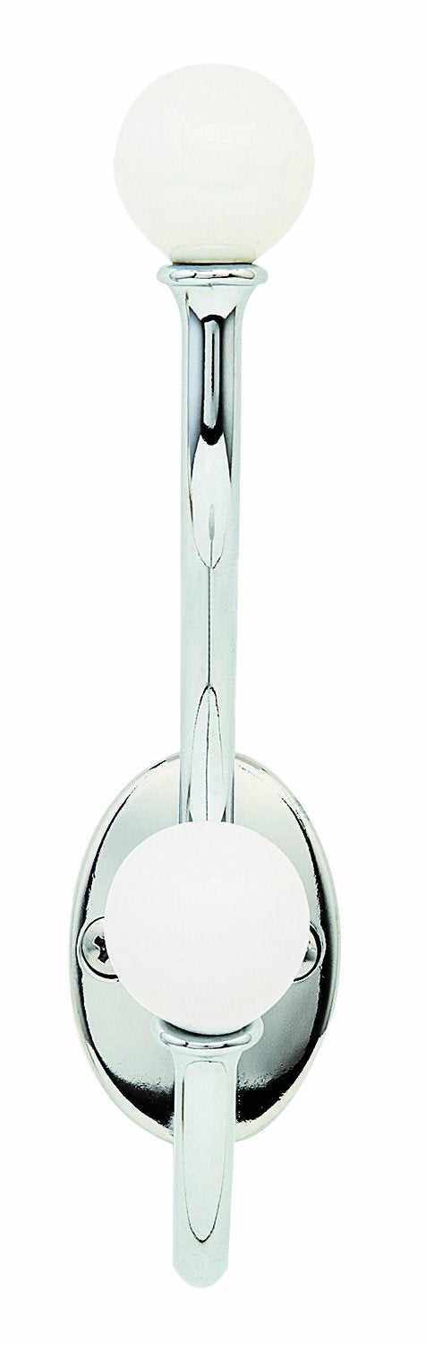 NewNest Australia - Amerock H55469W26 Globe Coat and Hat Hook - White/Chrome 