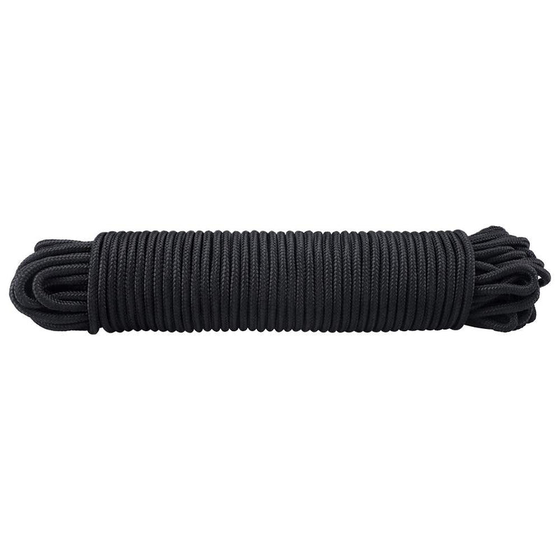 98 ft Nylon Rope,1/4-Inch Solid Nylon Rope,Black Flagline Rope,All Purpose Tie-Down Ropes for Garden,Tie,Pull,Knot (Thick 6mm) 6mm x 98ft Black - NewNest Australia