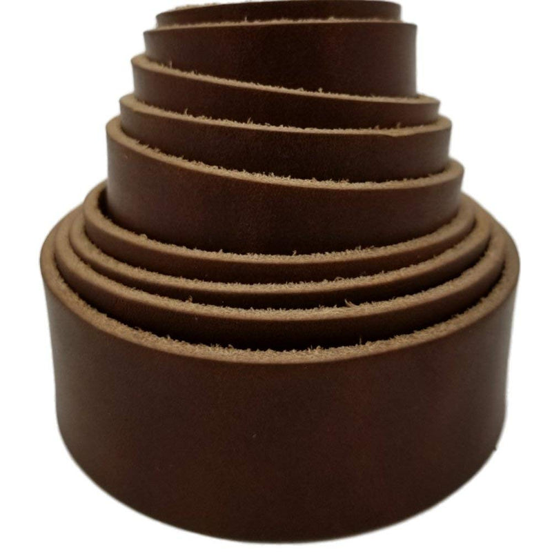 TOFL Genuine Top-Grain Leather Strap | 72 Inches Long | 1 Inch Wide | 1/16 Inch Thick (4-5 oz) | 1 Leather Strip for DIY Arts & Craft Projects, Clothing, Jewelry, Wrapping | Medium Brown 1/16 Inch Thick (4-5 oz) - NewNest Australia