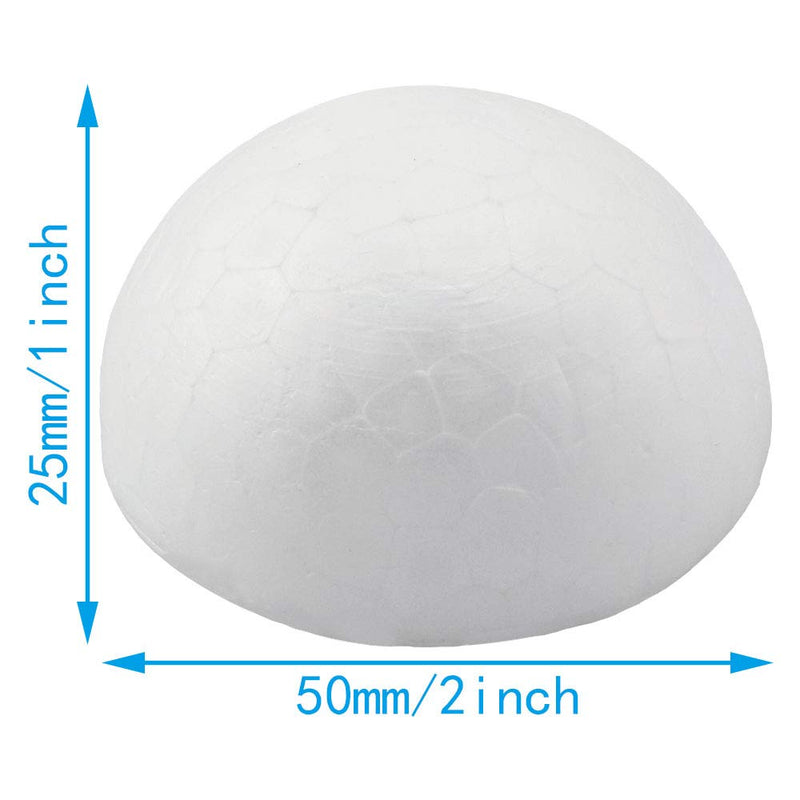 Batino 10PCS 2“ White Foam Balls Half Round Hemispherical Christmas Craft Ball Wedding Decoration DIY Art Decoration - NewNest Australia