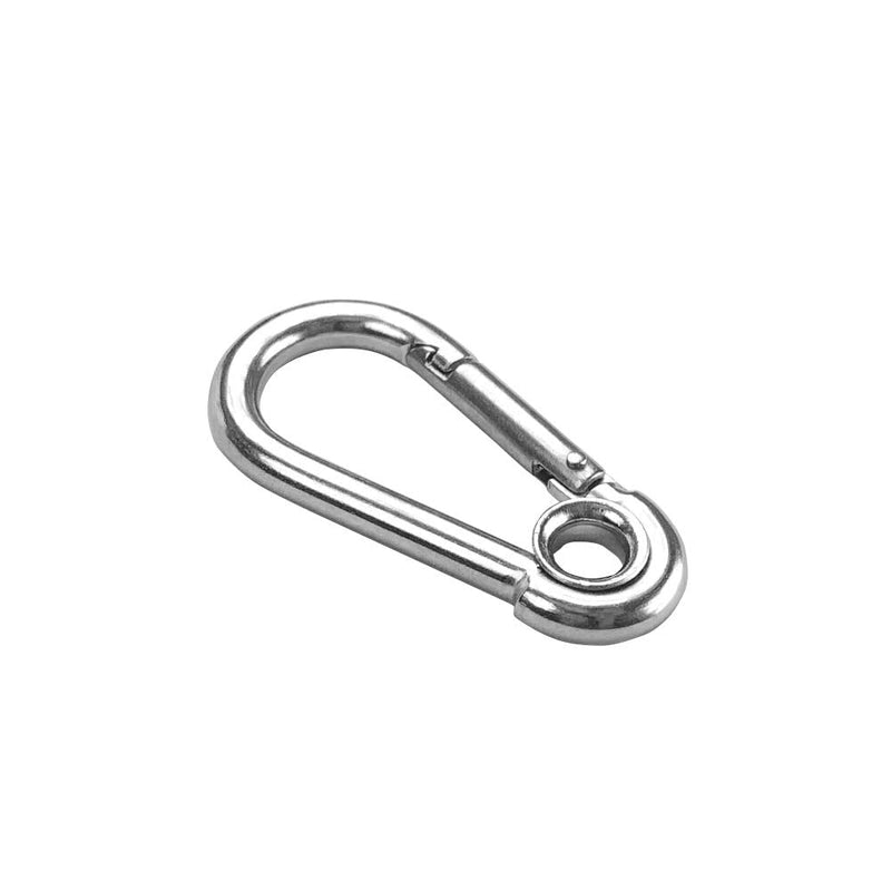 5pcs 1/4'' Stainless Steel Carabiner Clip Spring Snap Hook Link with Eyelet, 250lb Load, 2-3/8 Inch Length 1/4'' - NewNest Australia