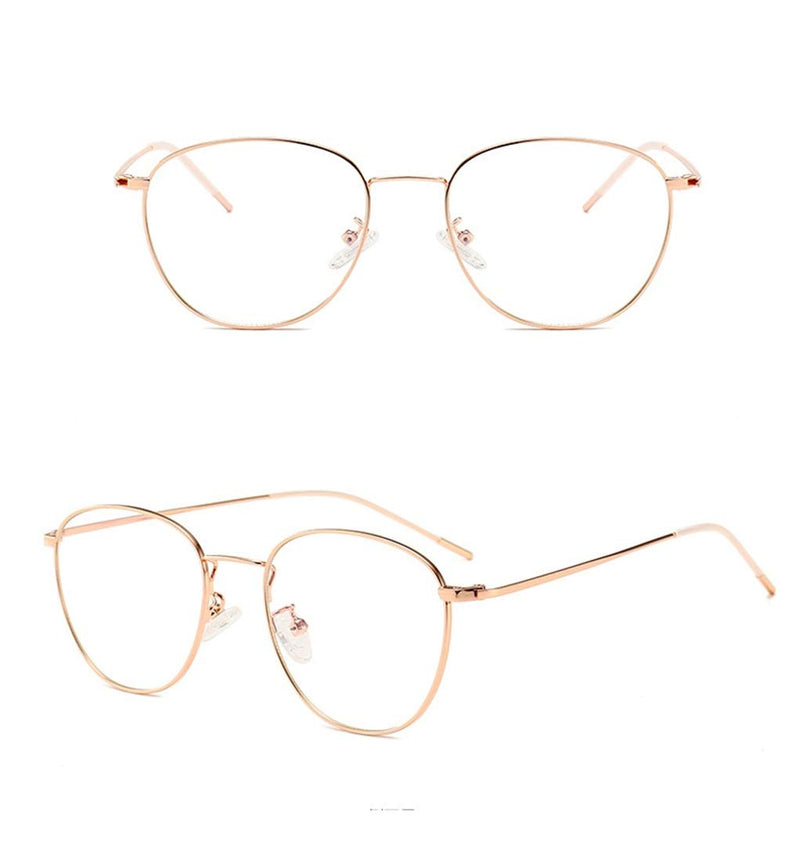 Blue light filter glasses women men metal frame retro blocking blue light gaming glasses computer glasses rose gold - NewNest Australia