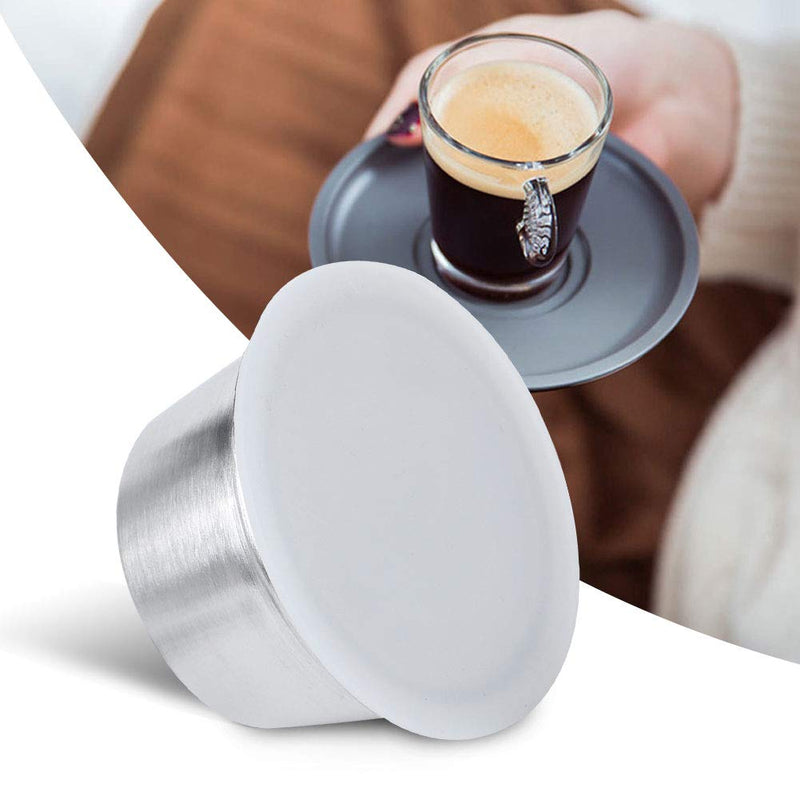 Longzhou Reusable Coffee Pods,Stainless Steel Reusable Refillable Coffee Capsule Cup Fit For Dolce Gusto Coffee Maker(white) White - NewNest Australia