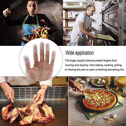 5pcs Silicone Finger Protector Thumbs Cover Fingertip Gloves for Heat Cooking Baking Barbecue B - NewNest Australia