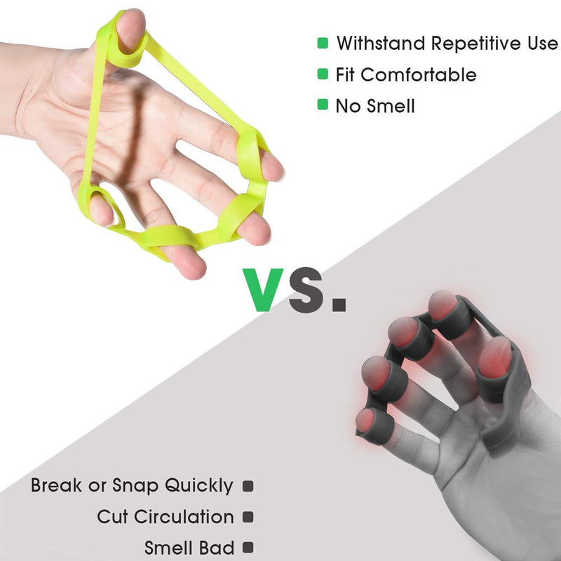 Hand Grip Strengthener, Finger Exerciser, Grip Strength Trainer (6 PCS) NEW MATERIAL Forearm grip workout, Finger Stretcher, Relieve Wrist & Thumb Pain, Carpal tunnel, Great for Rock Climbing and More Hand Grip Strengthener - NewNest Australia