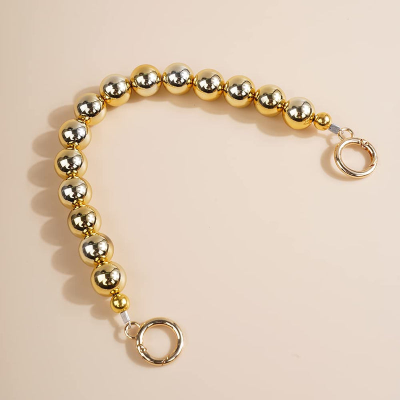 Wiwpar Handbag Imitation Pearl Chain Short Handle Elegant Bead Pearl Replacement Chain Strap Gold for Purse (Style 1) Style 1 - NewNest Australia
