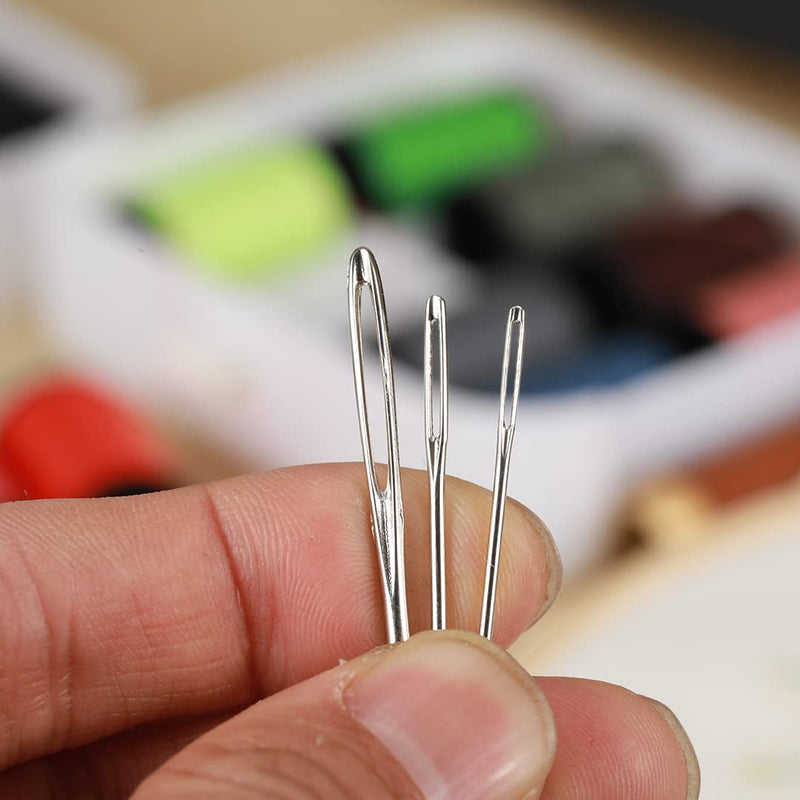 yklbpd 18 Pieces Large Eye Sewing Needles, Handmade Yarn Knitting Needles, Sewing Sharp Needles, Stainless Steel Embroidery Thread Needle Leather Needle Tapestry Needle - NewNest Australia