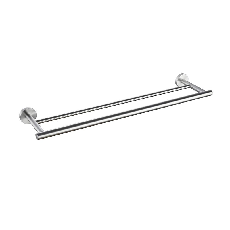 KLXHOME 24-Inch Bathroom Double Towel Bar Brushed Stainless Steel Bath Towel Rack Holder Wall Mount, A01N60B - NewNest Australia