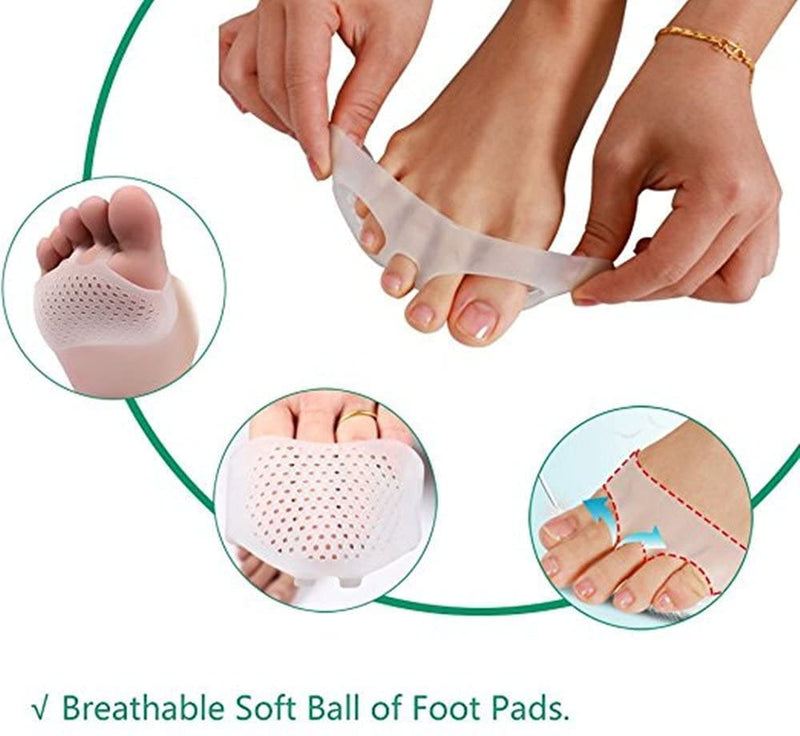 Metatarsal Pads Forefoot Pad Ball of Foot Cushions for Women Men Soft Gel Foot Pads Pain Relief High Heels Forefoot Pad Insoles Breathable Metatarsal Pads Cushion Forefoot Pads Shoe Supports 6Pairs - NewNest Australia