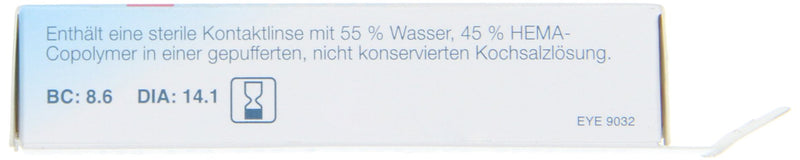 Eyelike monthly contact lens, -6.00 diopters, 1 piece -6.0 diopters 8.6 millimeters 14.1 millimeters - NewNest Australia