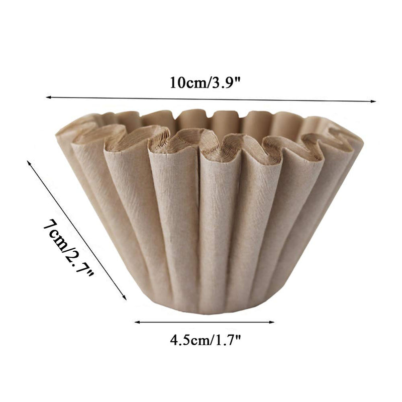 1-4 Cup Basket Coffee Filters,Natural Brown Biodegradable Basket Filters Paper Unbleached for Home Office Use,Coffee Filter Flowers, 50 Count - NewNest Australia