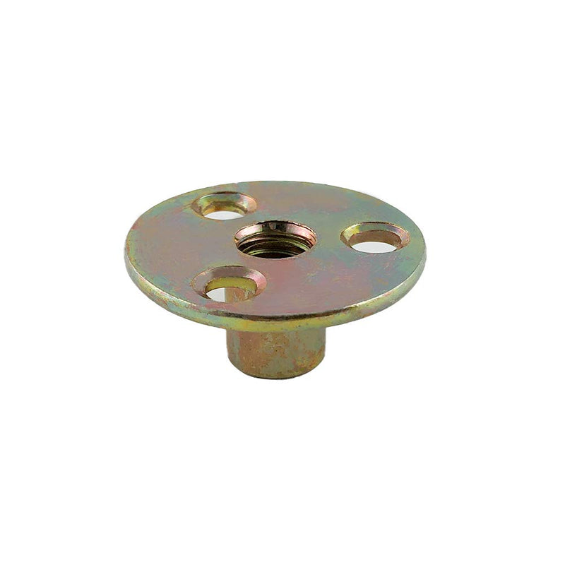 QWORK 3/8"-16 Iron Plate Nut, 12-Piece Set T-nut with Round Base Carbon Steel T-Nuts - NewNest Australia