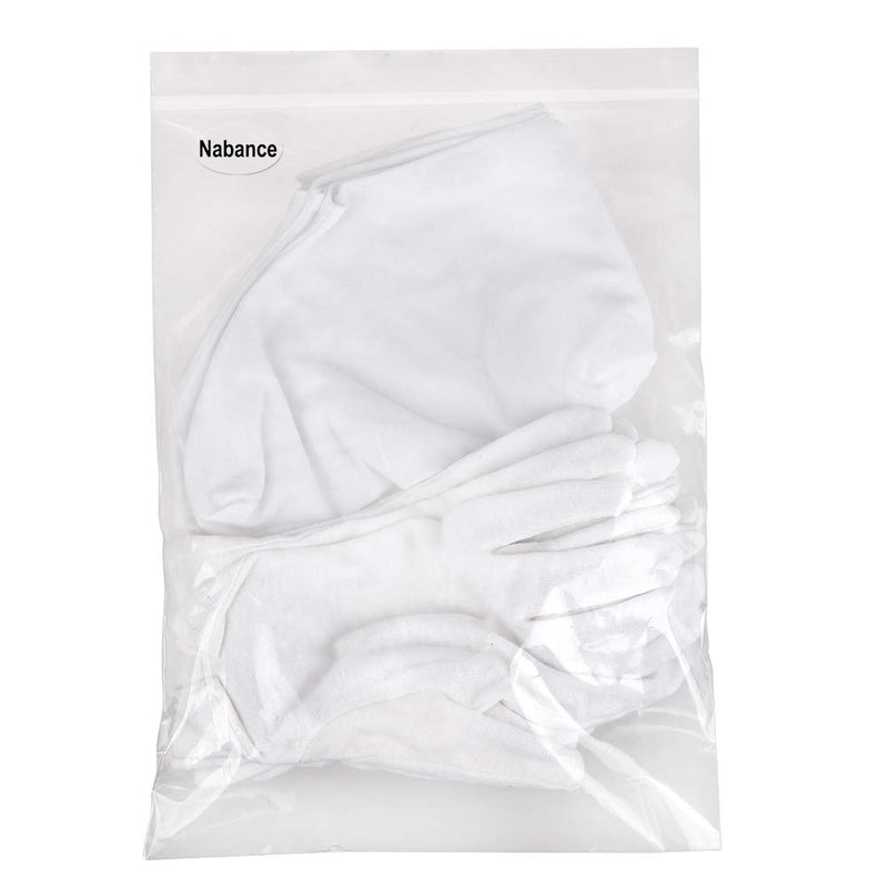 4 Pairs Moisturising Gloves and 4 Pairs Socks Nabance Moisturising Cotton Gloves Moisture Socks White Hand Gloves for Dry Hands Skin Care and Foot Spa(8 pairs/16pcs) 16 Count (Pack of 1) - NewNest Australia