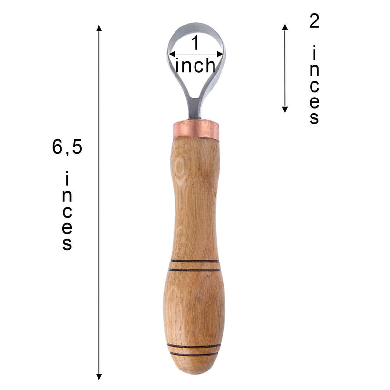 Wood Carving Scorp Hook Knife. Round Carving Tool for Spoons, Bowls and Cups - STAMESKY (1' INCH Diameter) 1' INCH DIAMETER - NewNest Australia