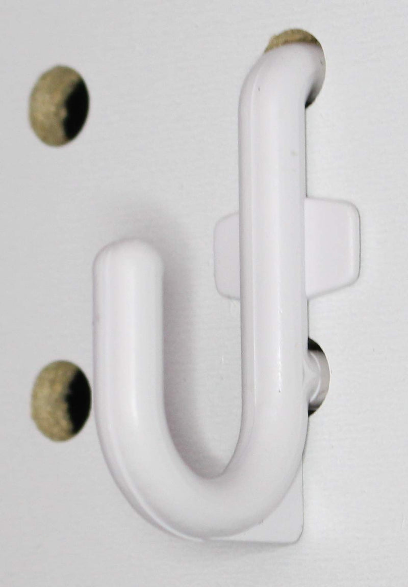 Plastic White J Style Pegboard Hooks Garage Tool Storage fits 1/4" Pegboard Holes (Pegboard NOT Included) (100) 100 - NewNest Australia