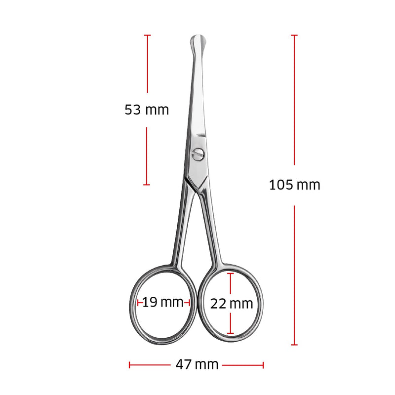 ZWILLING Nose Hair and Ear Hair Scissors, Beard Scissors Made of Stainless Steel with Straight Rounded Tip, Silver - NewNest Australia