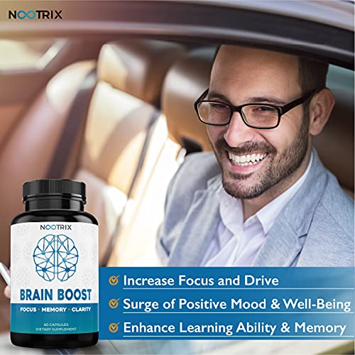 Brain Boost by Nootrix - (2-Pack) 120 Capsules - Premium Nootropic Supplement - Improves Cognitive Function & Memory, Enhances Focus, Boosts Concentration & Provides Clarity for Men and Woman - NewNest Australia
