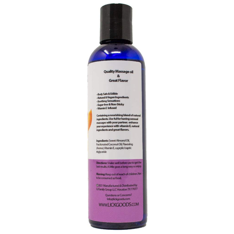 Peach Flavored Massage Oil for Couples – Edible Massaging Lotion with Vitamin E and Sweet Almond and Coconut Oil is Non Sticky and Gentle on Skin – Natural, Relaxing and Vegan (4 oz) - NewNest Australia