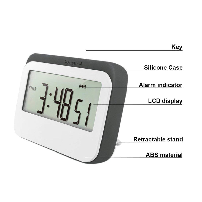 NewNest Australia - VPAL Digital Kitchen Timer 12/24 Hours Alarm Clock with Magnetic Back and Retractable Stand, Large LCD Display 