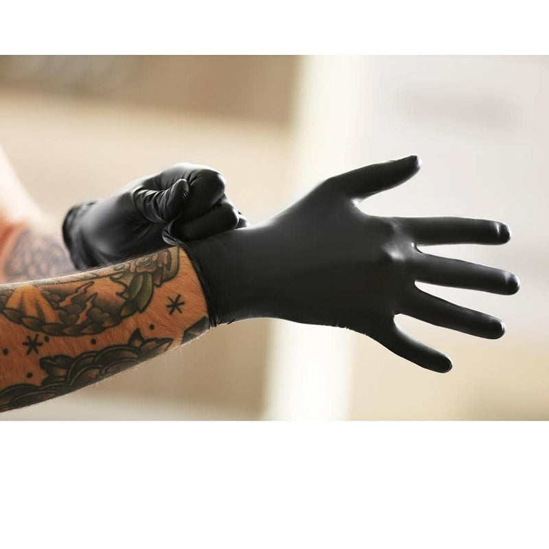 Shamrock Black Latex Examination, Powder Free Gloves (Medium) - NewNest Australia
