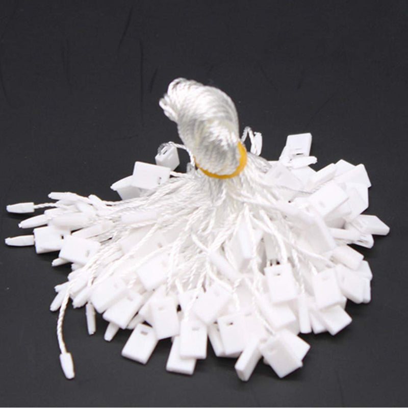7" 1000 Pcs Hang Tag Nylon White String Snap Lock Pin Loop Fastener Hook Ties White Hang Tag String with Push Locker String Snap Lock White Tag Strings - NewNest Australia