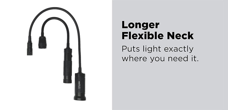 NextLED Cree LED Work Light with Flexible 20-Inch Gooseneck and Magnetic Base, 200 Lumen, Zoomable Lens, IP54 Rating Water Proof. for Work Bench, Auto Repairing, Grill Light, Inspection - NewNest Australia