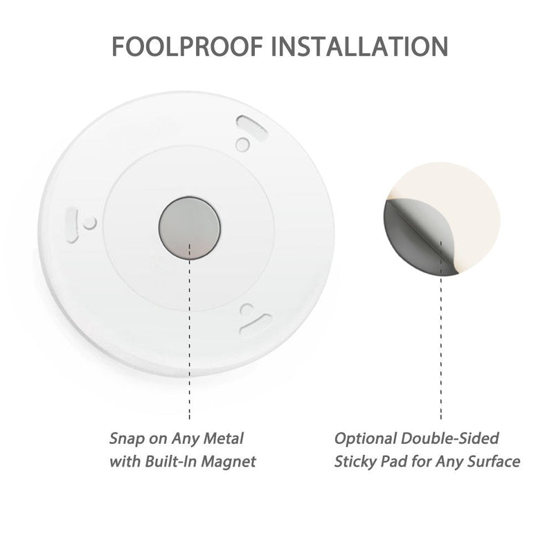 Novelty Place [Super Bright] LED Motion Sensor Lights - Cordless Battery Powered Built-in Magnets Optional Sticky Pads - Motion Sensing Bathroom Hallway Closet Nightlight - Pack of 3 - NewNest Australia