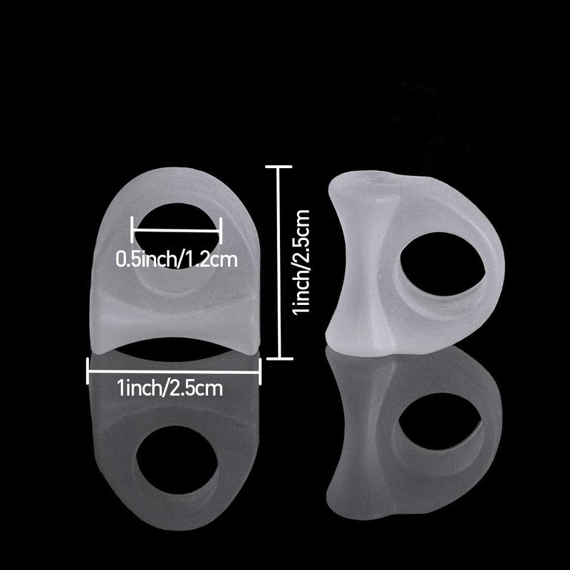 Welnove Toe Stretcher, 10x Gel Toe Separators for Bunion Correction, Overlapping Toes (Transparent Silicone Toe Separators) White-10 Large - NewNest Australia