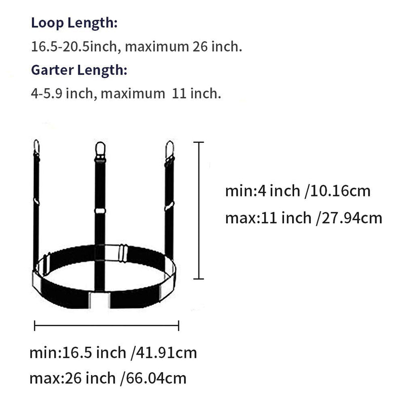 Gohzq,Shirt Stays Men'S Shirt Holder Men'S Shirt Suspenders Shirt Holder Trousers Elastic Clips Shirt Stretcher Shirt Holder Trousers With Non-Slip Locking Clamps, Black - NewNest Australia