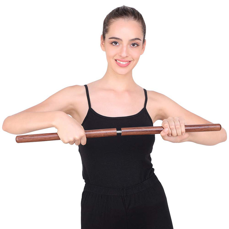 StretchNHeal Multipurpose Wooden Pranayama Stick – Lung Opener for fuller Breathing - Posture Corrector and Flexibility Enhancer - Detachable Robust Yoga Pole - NewNest Australia