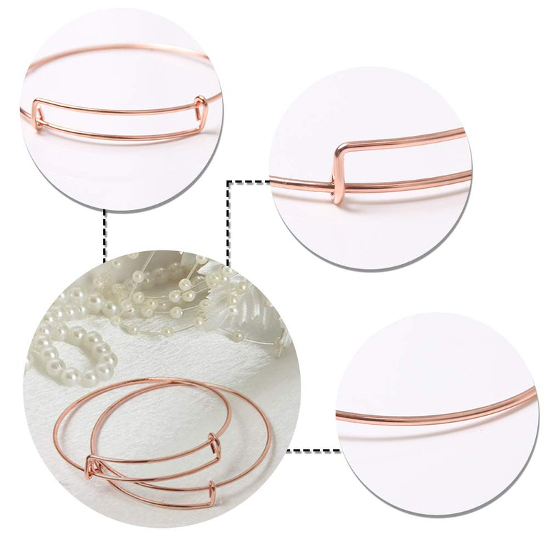 UPINS 60 Pcs Expandable Bangle Bracelets Adjustable Wire Bracelets 4 Colors - NewNest Australia
