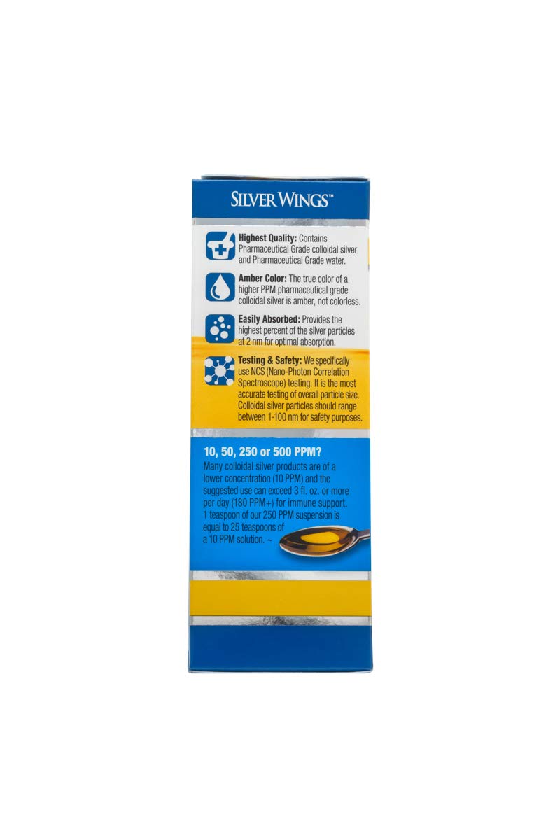 Natural Path Silver Wings Dietary Mineral Supplement, Colloidal Silver, 250 PPM, 4 Fl Oz - NewNest Australia