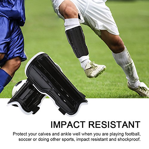 Dioche Soccer Shin Guard, Adults Breathable Shockproof Soccer Sports Shin Pad Adjustable Football Leg Protective Guards Protective Gear (1Pair) Black - NewNest Australia